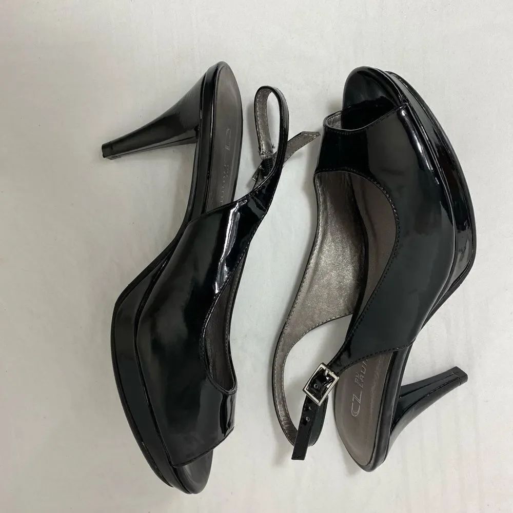 CL by Laundry Patent Leather Sling Back 7 1/2